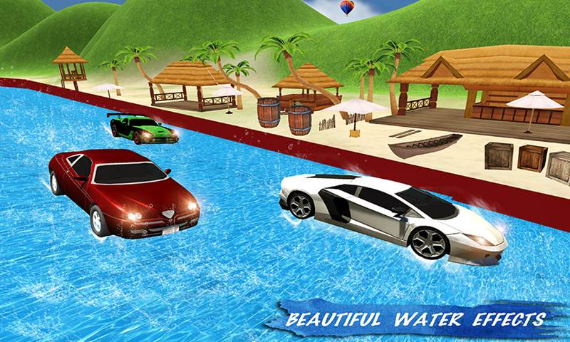 Water Slide Sports Cars Extreme Stunts