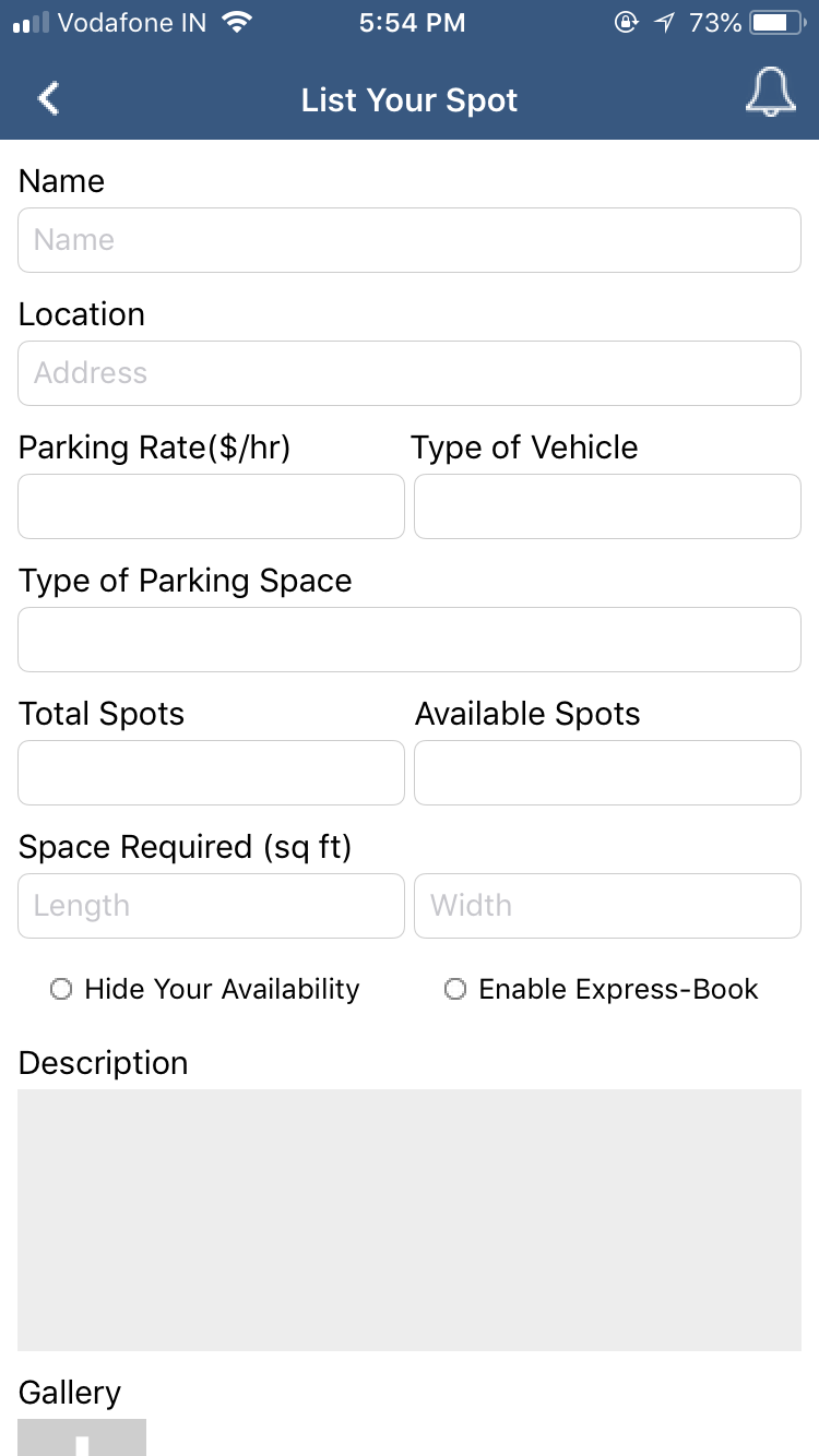 Parken App for Hosts