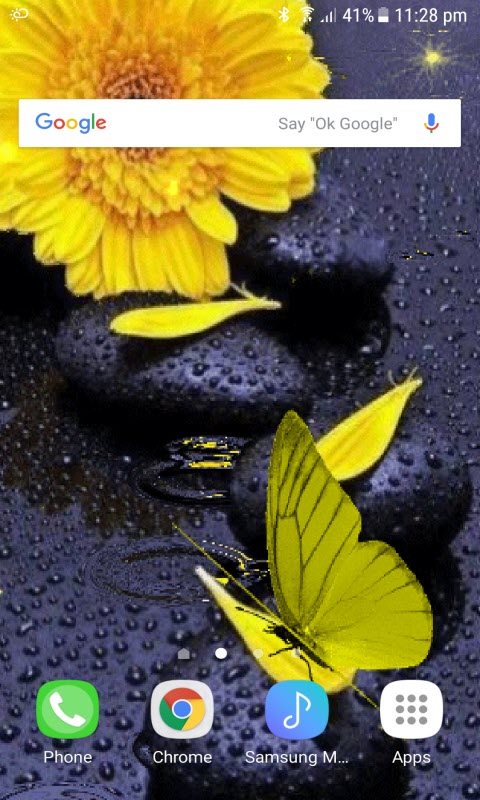 Yellow Butterfly Live Wallpaper