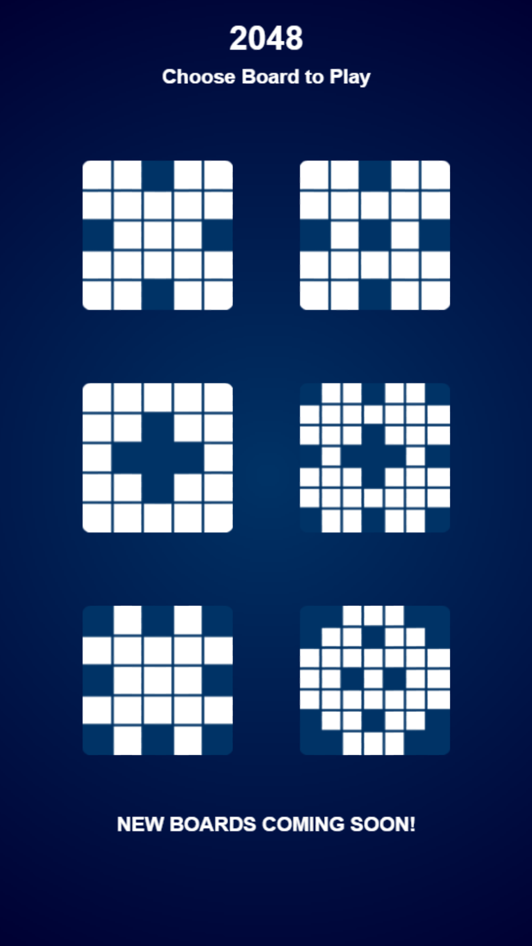 2048 Variation Boards Puzzle