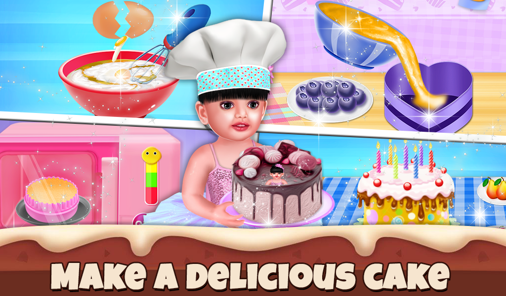 Baby Aadhya Birthday Cake Maker Cooking Game