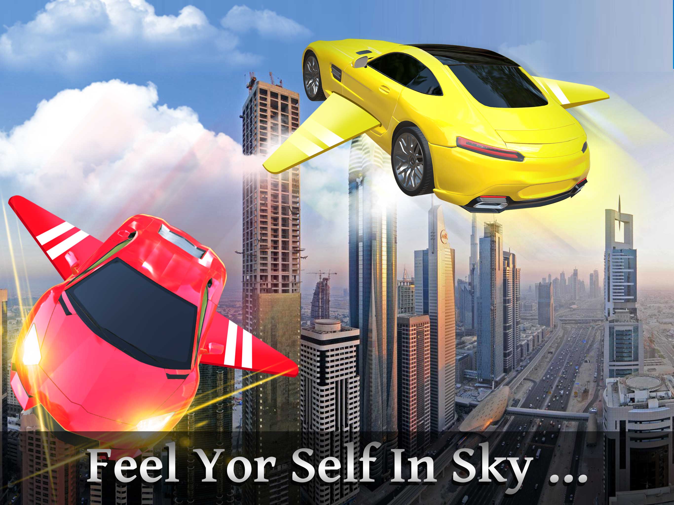 Flying Sports Car Simulator 2018 : Flying Car Free