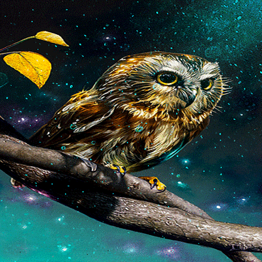 Golden Owl Live Wallpaper