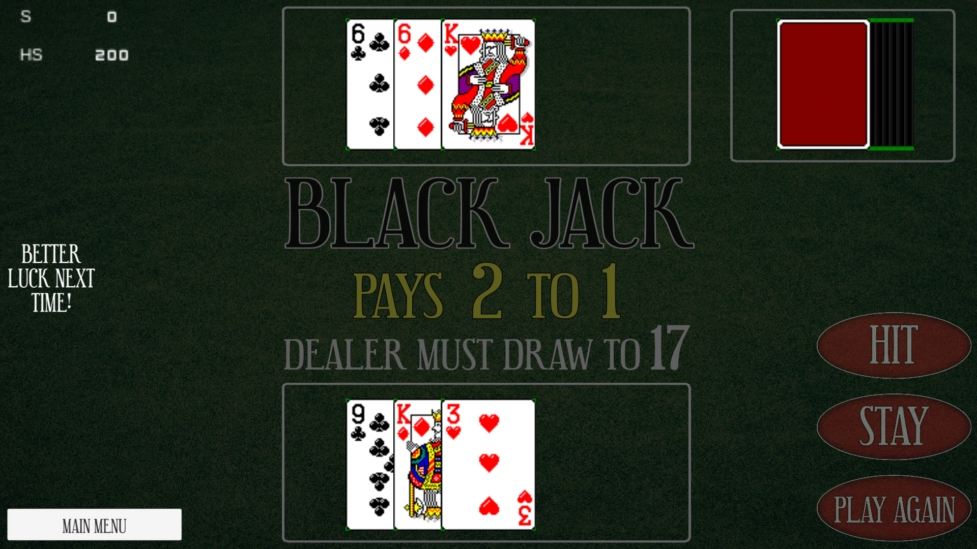 BlackJack Twenty-One