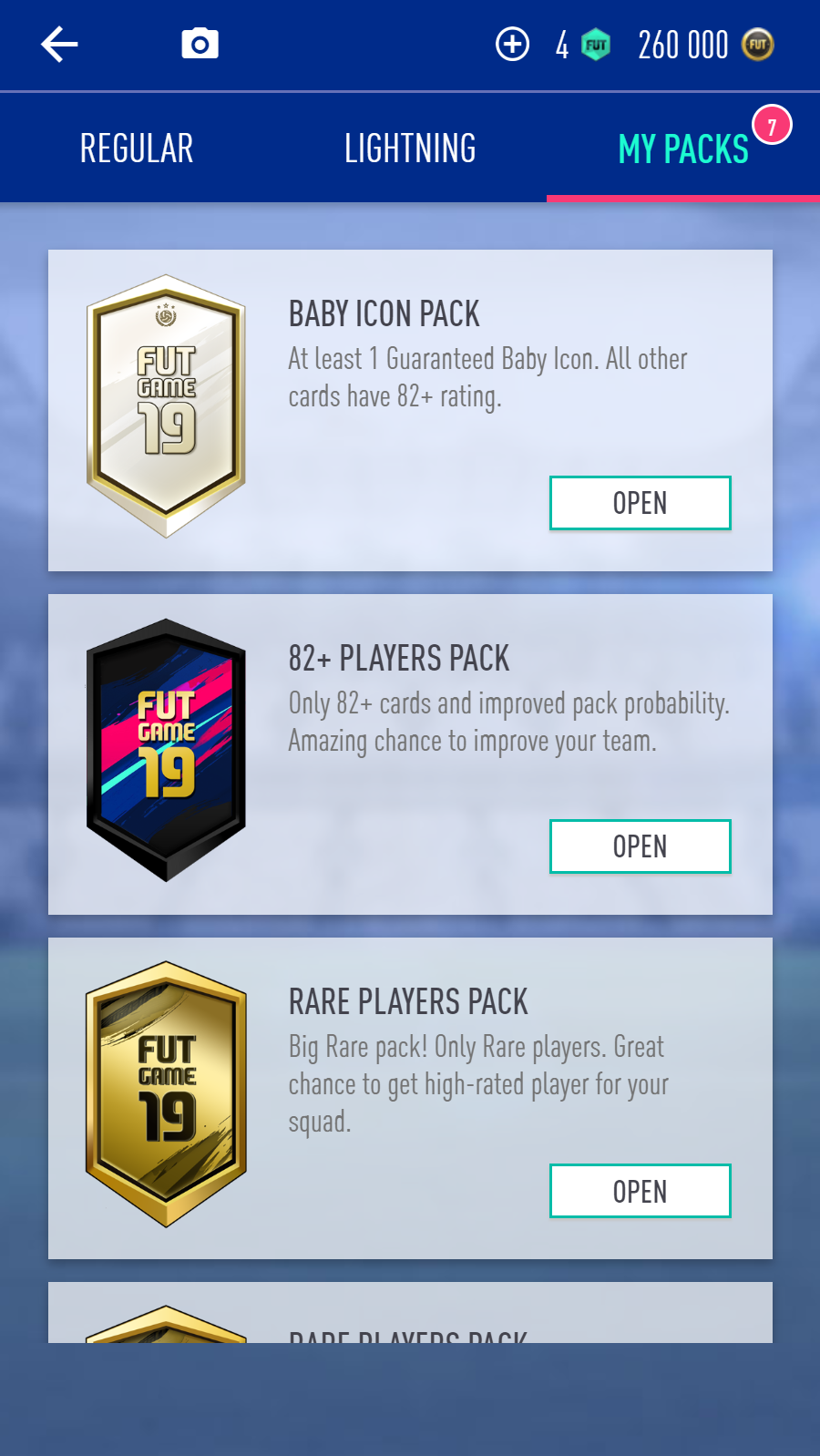 FUT Game 19 - Draft and Pack Opener