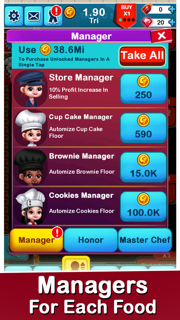 Idle Food Factory - Cafe Cooking Tycoon Tap Game
