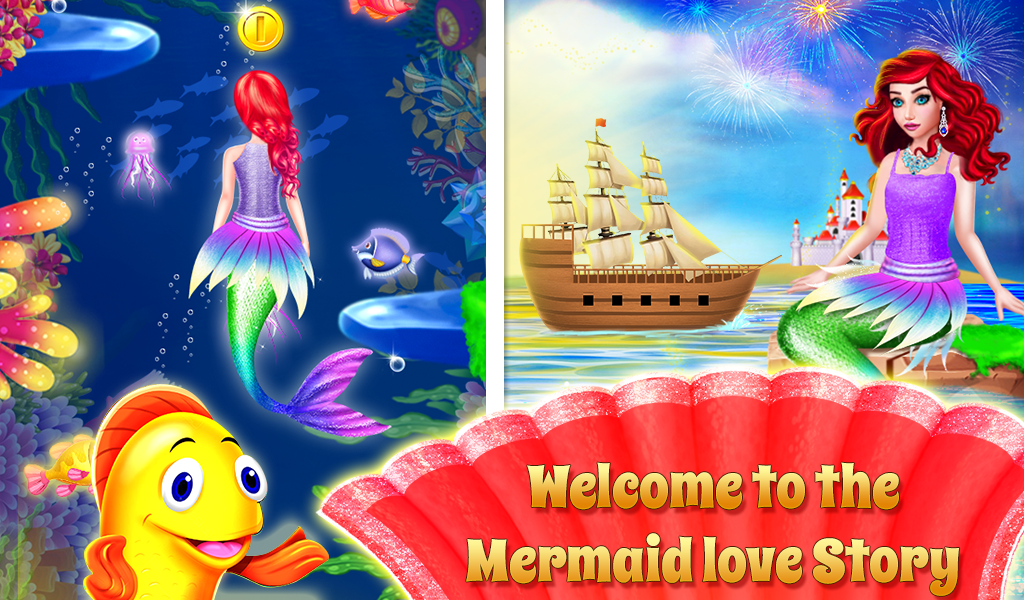 Mermaid & Prince Rescue Love Crush Story Game