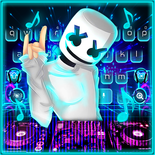 Neon DJ Music Keyboard Theme