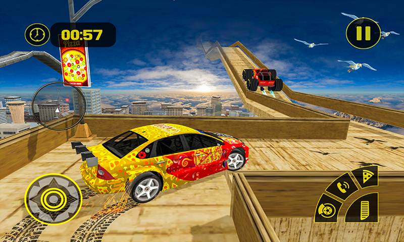Pizza Delivery: Mega Ramp Rider Crash Stunts