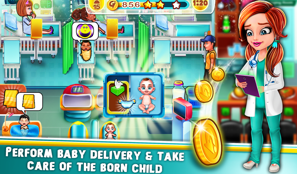 Pregnant mom & Baby DayCare Center Management game
