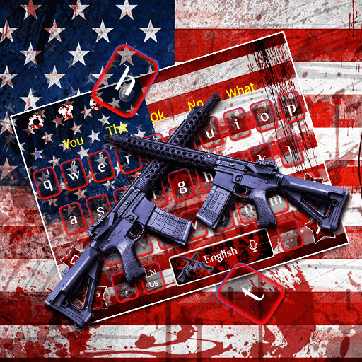 American Flag Guns Keyboard Theme