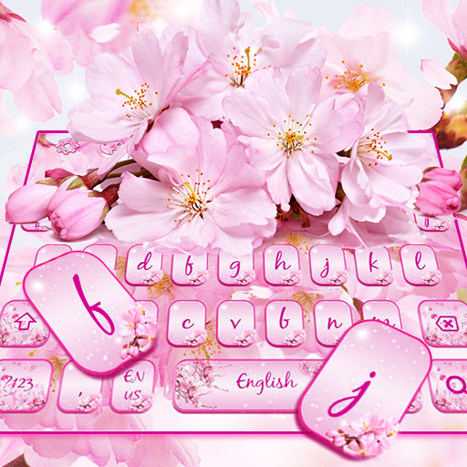 Cherry Blossom Sakura Flower Keyboard