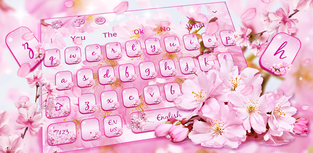Cherry Blossom Sakura Flower Keyboard