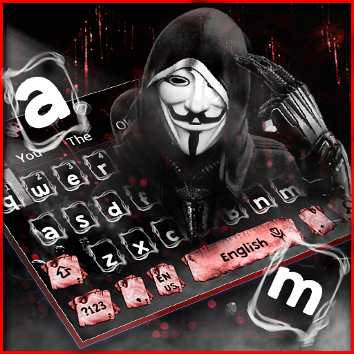 Fake Anonymous Mask Keyboard Theme