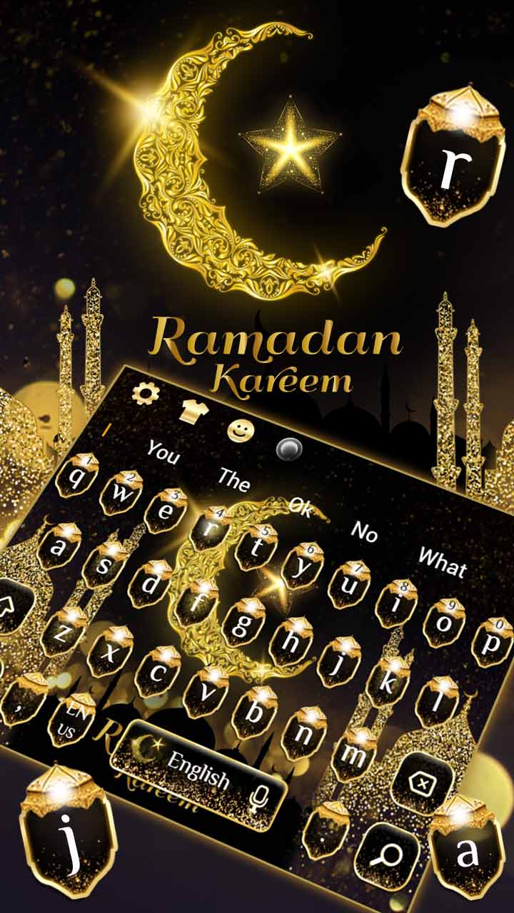 Gold Ramadan Kareem keyboard Theme