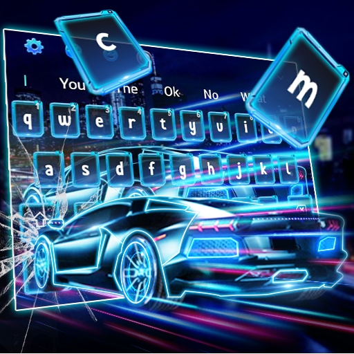 Lightning Racing Car Keyboard Theme