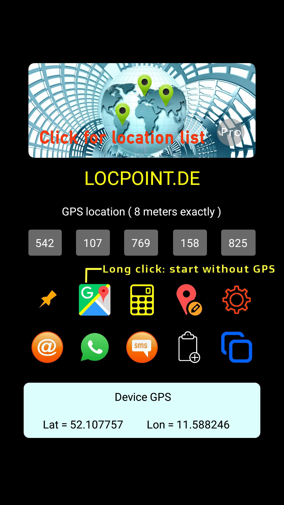 LocPoint: GPS Location unique number for sharing