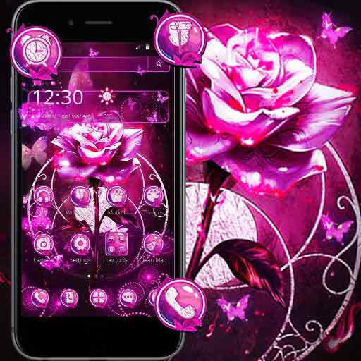 Neon Lavender Rose Theme