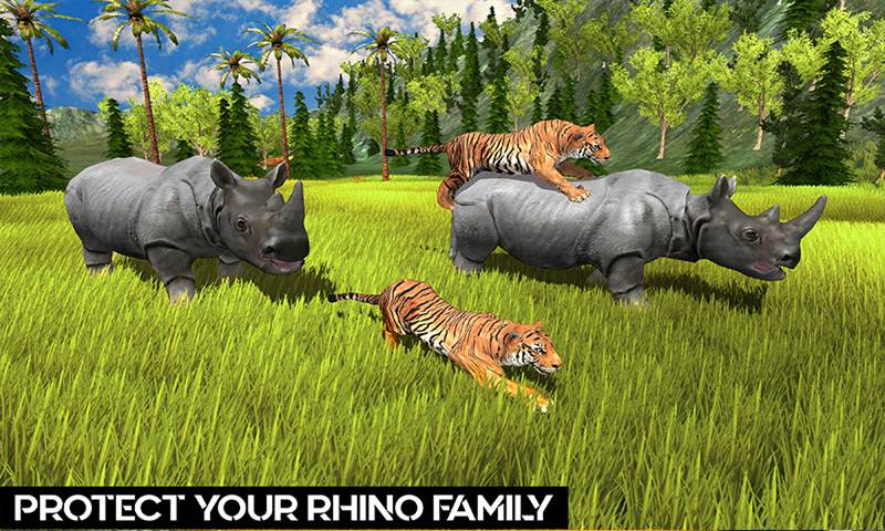 Wild Rhino Family Jungle Simulator