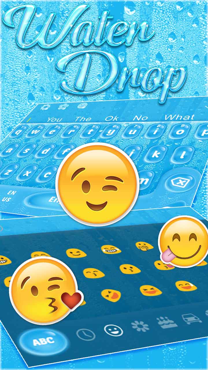 Blue Water Drop Keyboard Theme
