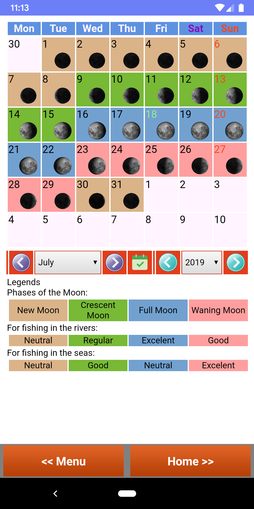 Calendario Lunar Organico