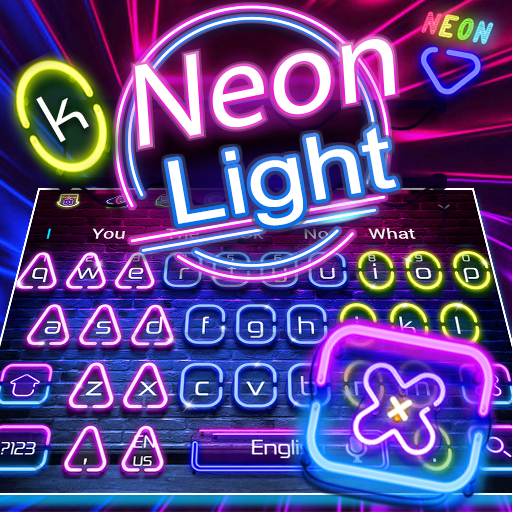 Colorful Neon LED Light Keyboard Theme