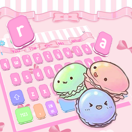 Colorful Tasty Macaroon Keyboard Theme