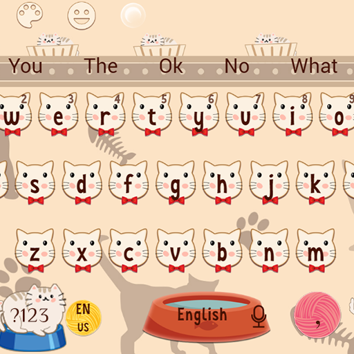 Cute Anime Cat Keyboard Theme