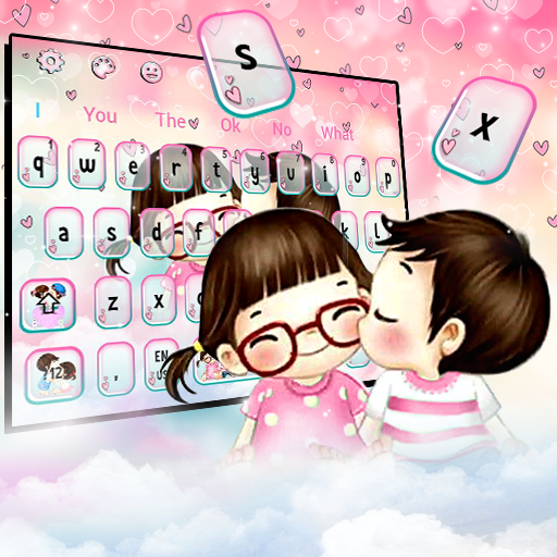 Cute Anime Couple Keyboard Theme