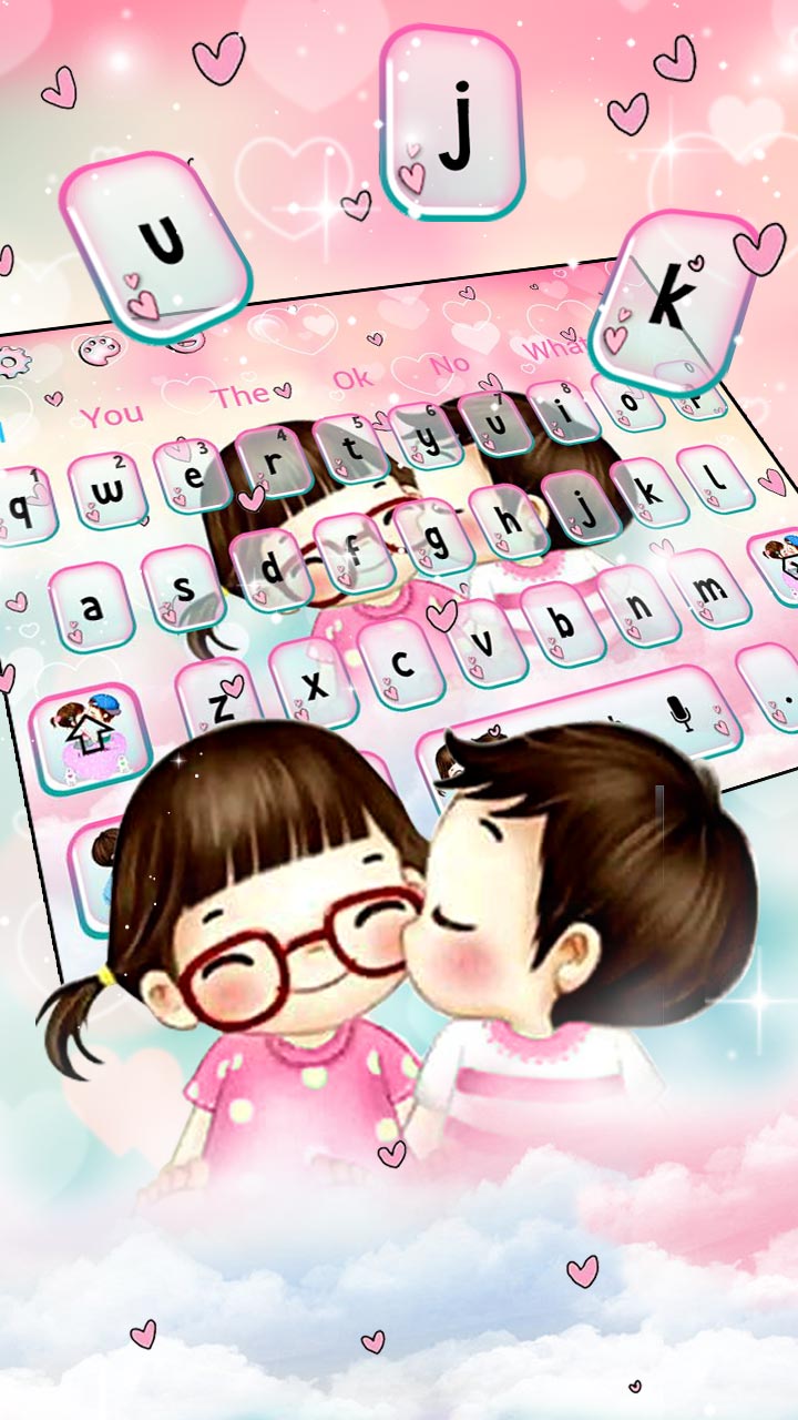 Cute Anime Couple Keyboard Theme