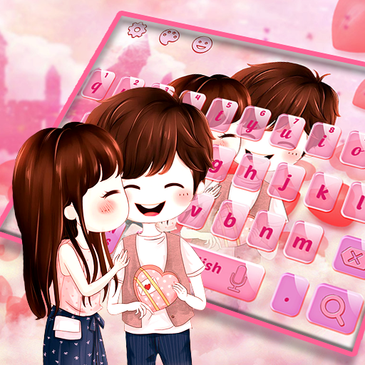 Cute Romantic Love Couple Keyboard