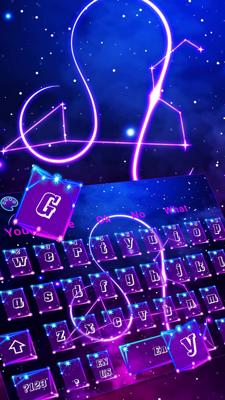 Galaxy Zodiac Sign Keyboard Theme