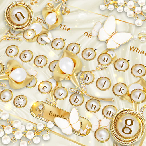 Golden Silk Diamond Pearl Keyboard