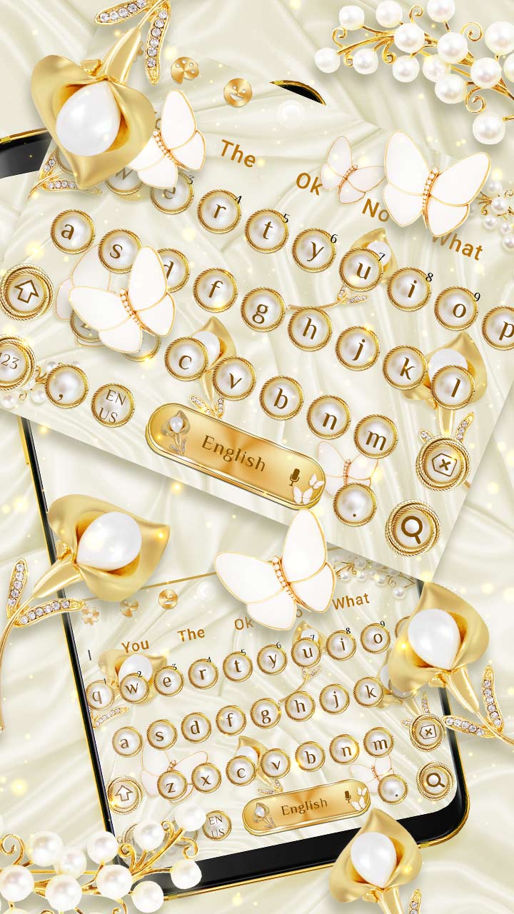 Golden Silk Diamond Pearl Keyboard