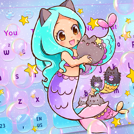 Kawaii Anime Mermaid Keyboard Theme