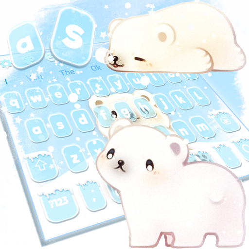 Lovely Anime Polar Bear Keyboard Theme