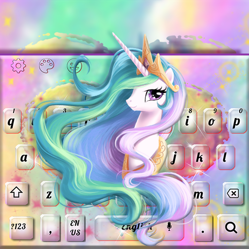 Lovely Pink Unicorn Keyboard Theme