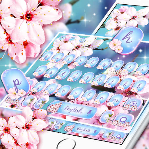 Lovely Spring Cherry Blossom Keyboard