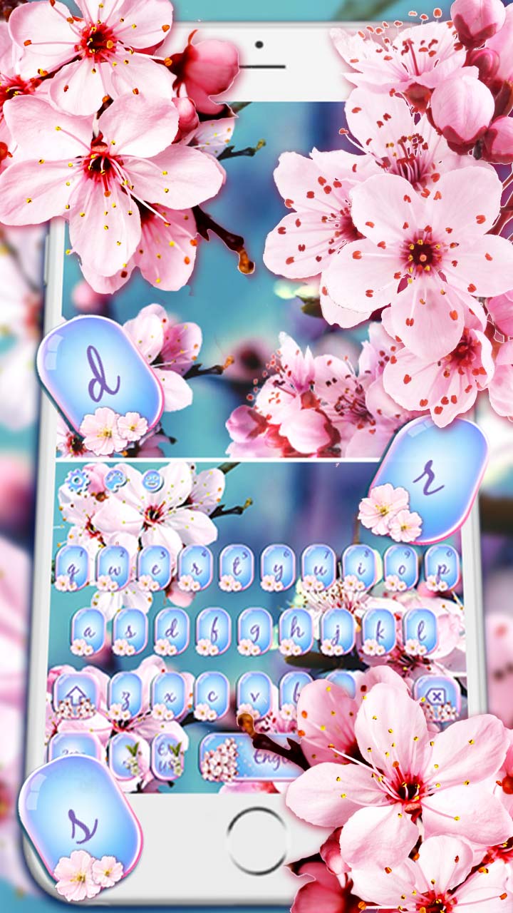 Lovely Spring Cherry Blossom Keyboard