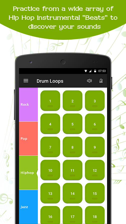 Musical Drum Loops : Learn and Practice your Tunes