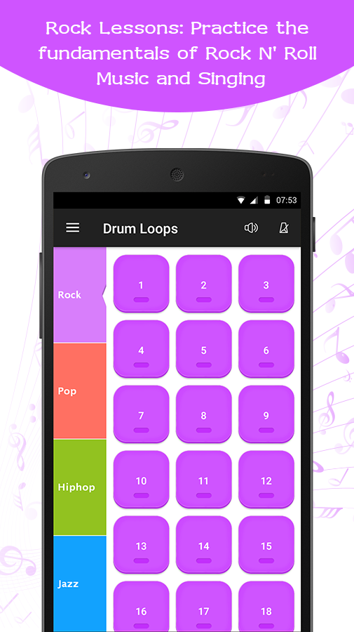 Musical Drum Loops : Learn and Practice your Tunes