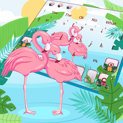 Pink Flamingo Keyboard Theme