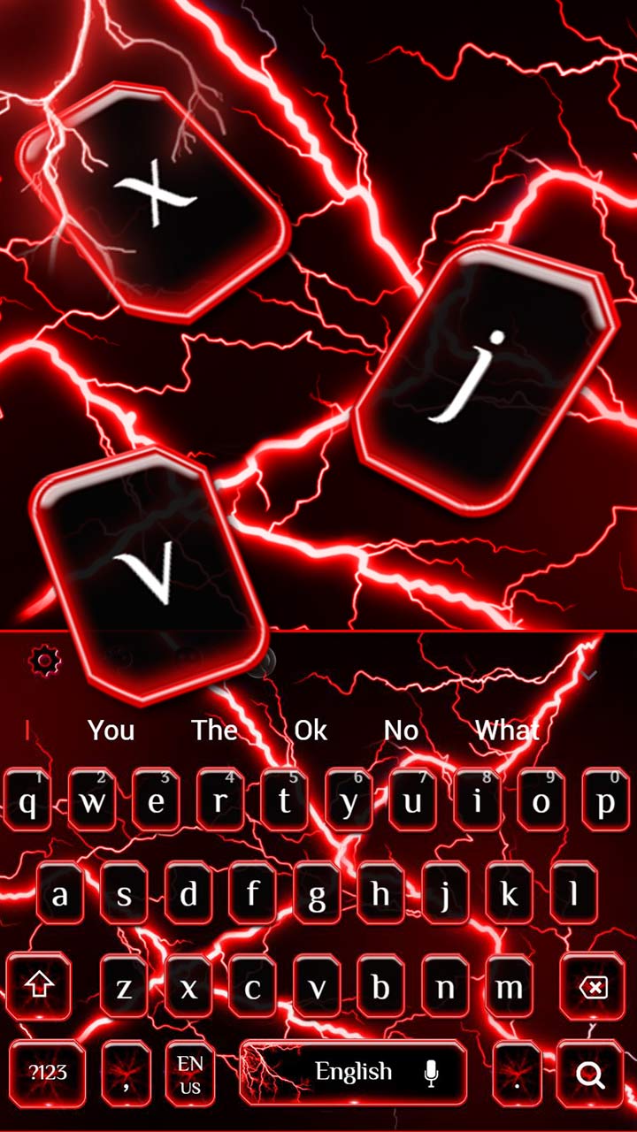 Red Thunder Keyboard Theme