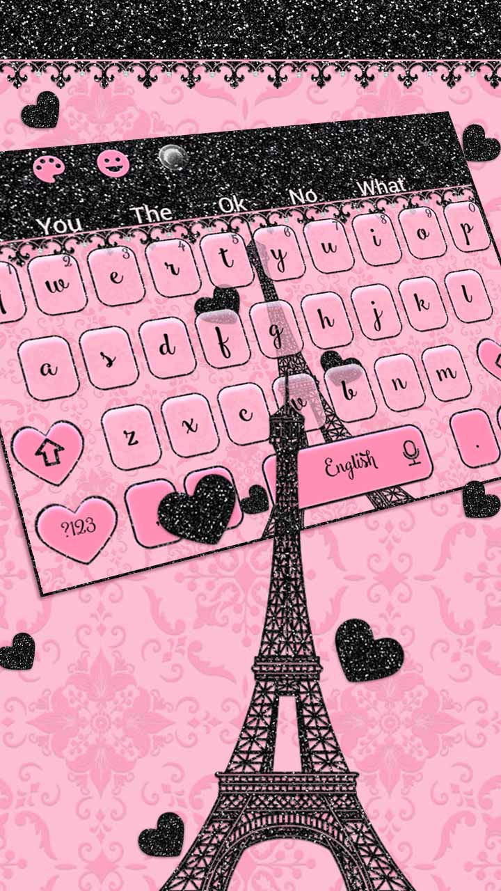 Rose Pink Paris Eiffel Tower Keyboard