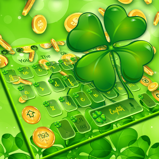 Shining Lucky Clover Keyboard Theme