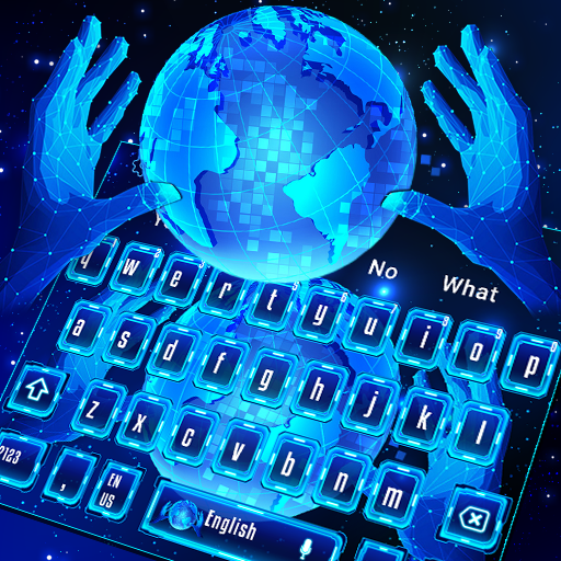 Simple Blue Hi-Tech Keyboard Theme