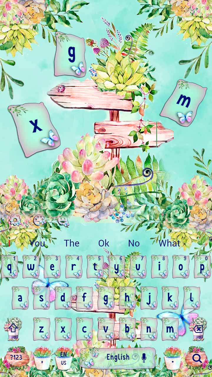Sms Flower Garden Keyboard Theme