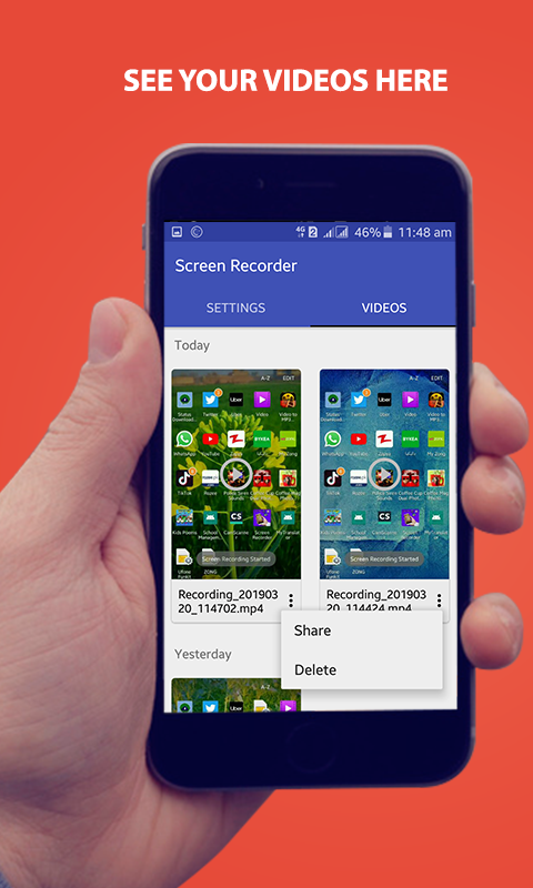 Capture Screens –Screen Video Recorder Screenshot