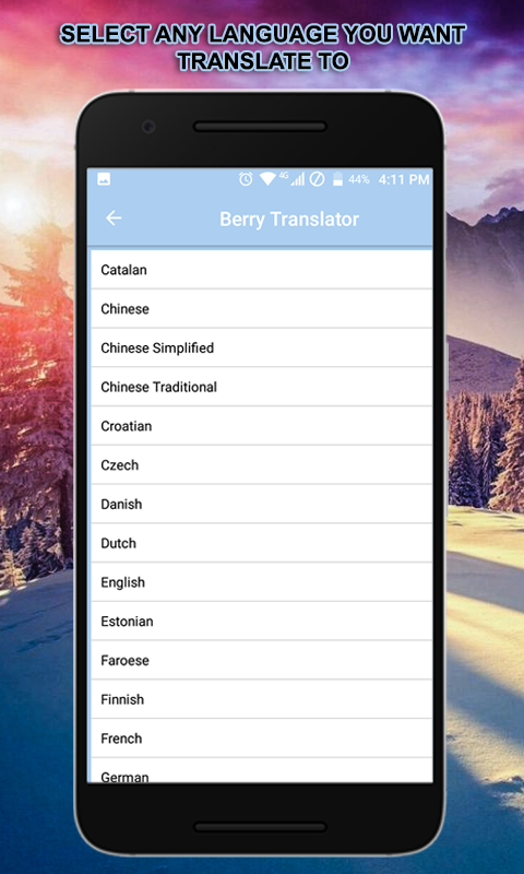 Language Translator  – text & voice translator app.