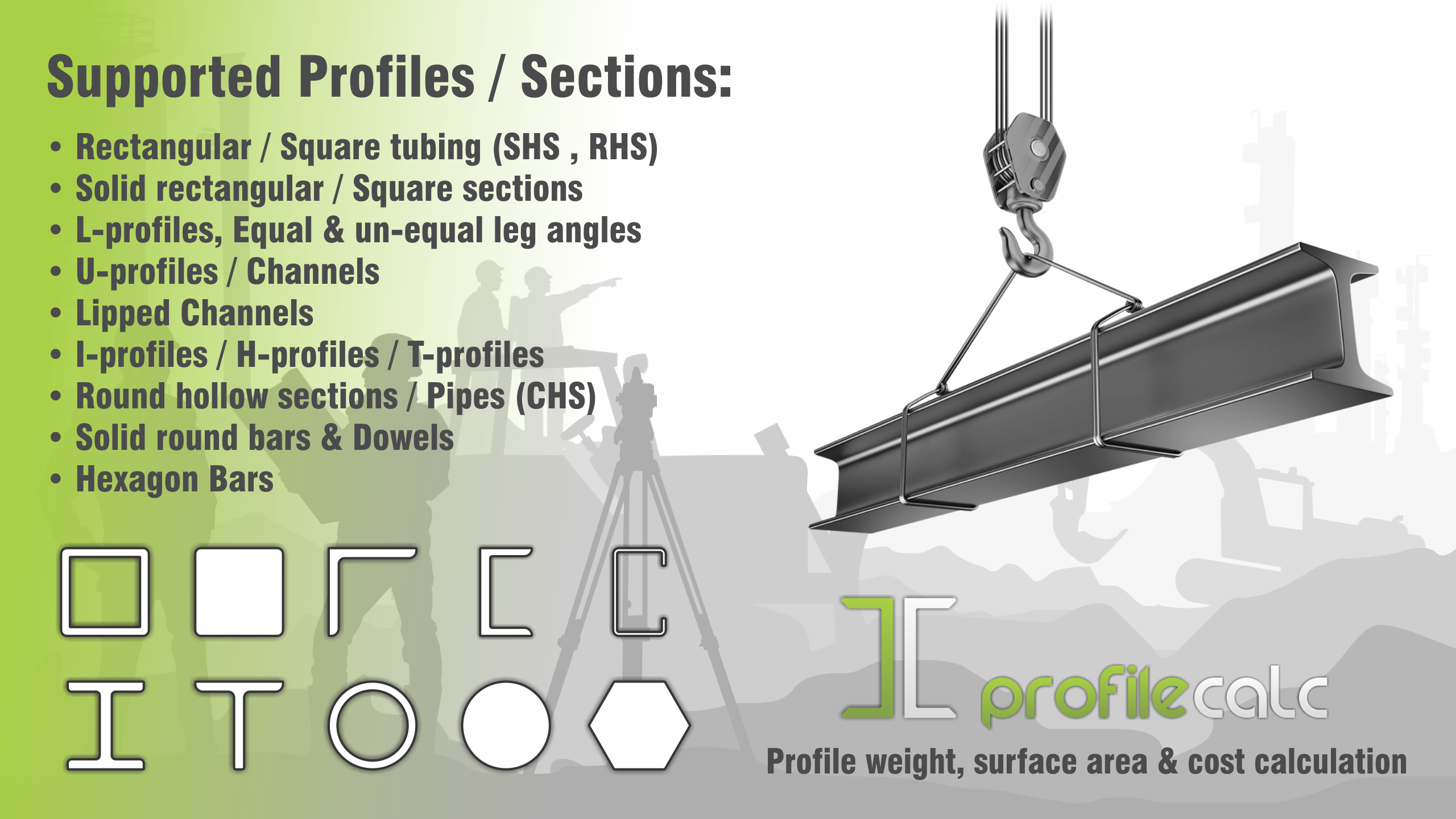 ProfileCALC – Profile weight & surface calculator
